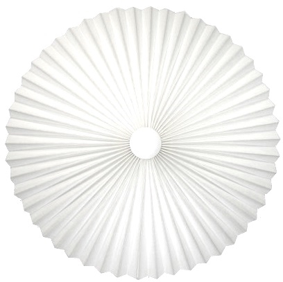 Rosette plisse til loft hvid hør Ø65 med ledning